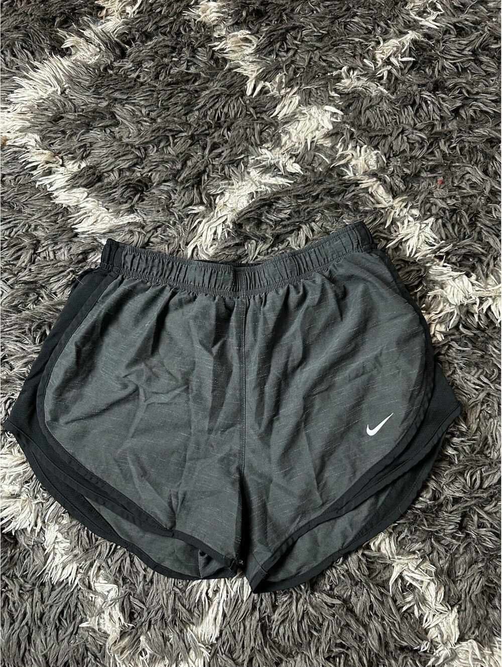 Nike Dri-FIT Womens Charcoal Gray Running Shorts Size M